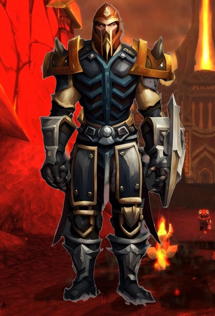 World of Warcraft character in bis pre raid gear