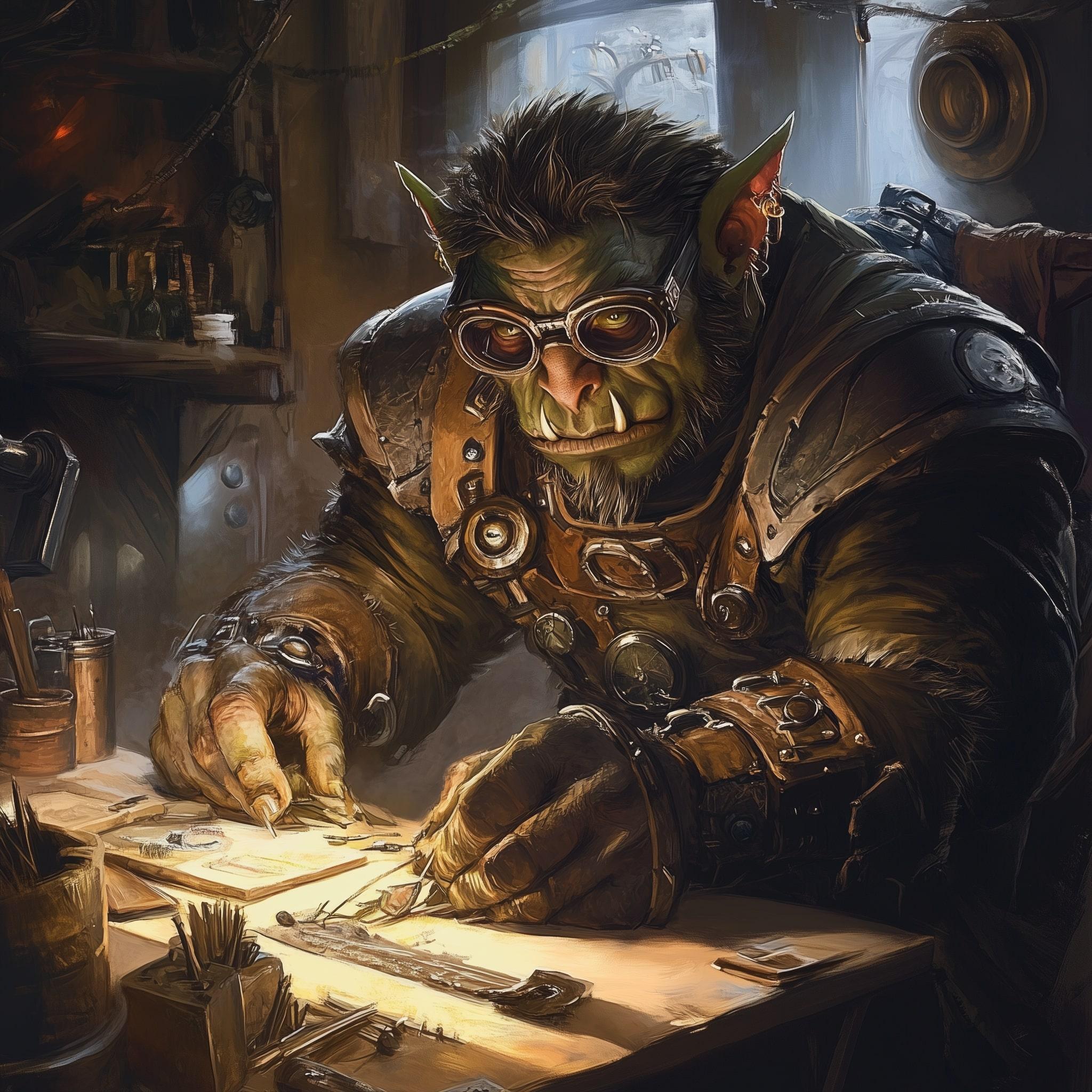 World of Warcraft orc making crafts